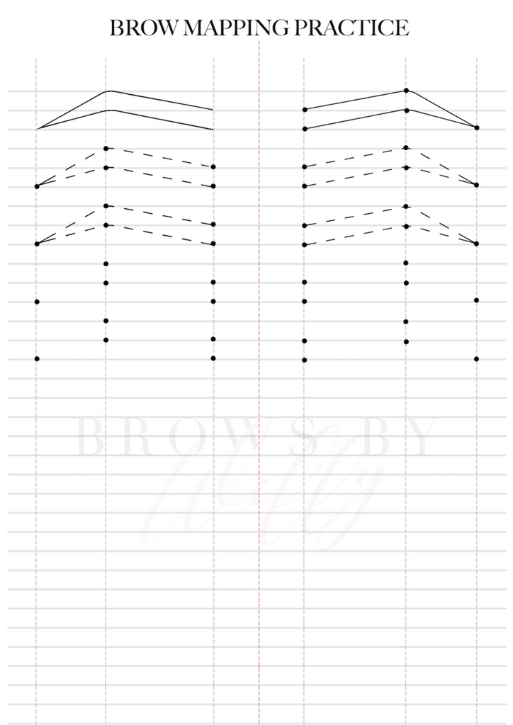 Brow Mapping Practice Sheets